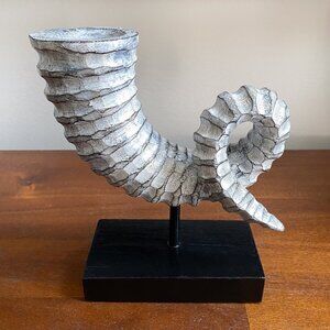 Handmade White Wooden Spiral Horn - Viking / Skyrim StyleHandmade White Viking